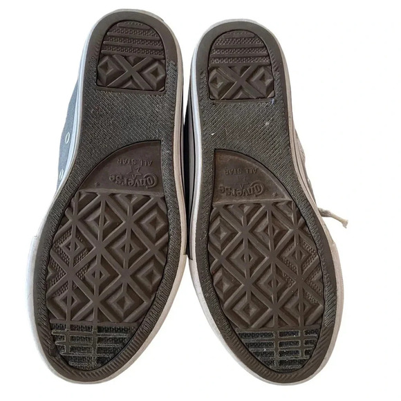 Kids Converse Grey and Yellow Low Tops Size 3 - Picture 4 of 7